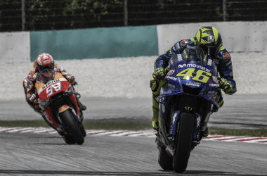 De vuelta al GP de Malasia 2018: Rossi a suelo y Márquez al podio