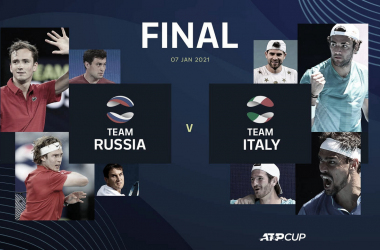 Italia y Rusia jugarán la final de la ATP Cup