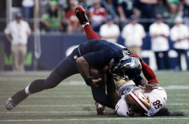 Seattle Seahawks quarterback Russell Wilson has MCL sprain