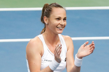 La eslovaca Rybarikova se retira con una gran sonrisa