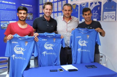Héctor, Ezequiel y Adrián fueron presentados como jugadores del San Fernando