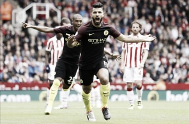 Stoke City 1-4 Manchester City: Aguero, Nolito braces help City join United at Premier League summit