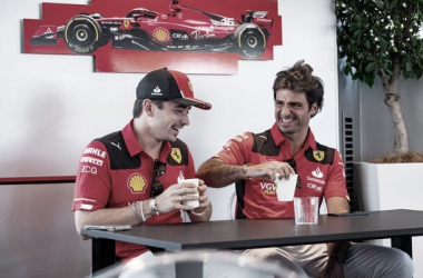 Charles Leclerc subraya la fortaleza de Carlos Sainz y
quiere que renueve con Ferrari