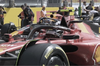 Sainz y Verstappen instantes antes del inicio del pasado GP Italia. / Fuente: F1