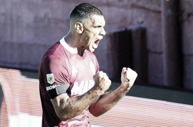 José Sand, autor del segundo gol de Lanús. Foto:&nbsp;tycsports