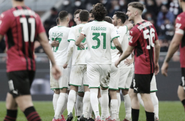 El Sassuolo celebra un gol ante el Milan / Foto: US Sassuolo