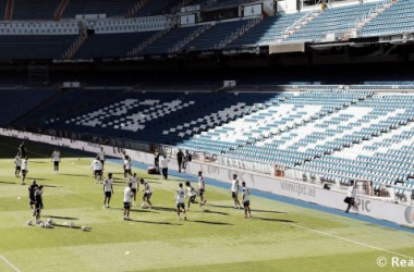 El Real Madrid se entrenó en el Santiago Bernabéu