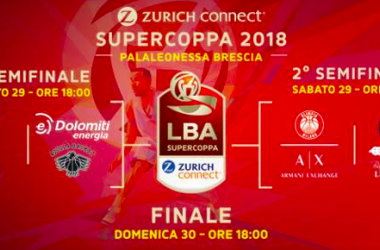 Supercoppa 2018, Brescia - Milano e Torino- Trento le semifinali&nbsp;