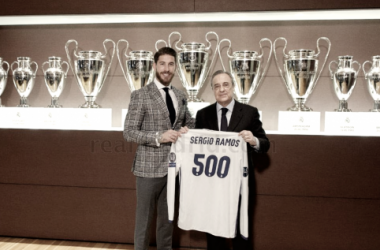 Homenaje del Real Madrid a los 500 partidos de Sergio Ramos