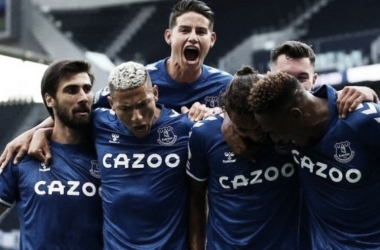 James Rodríguez y Yerry Mina, claves en la victoria de Everton&nbsp;