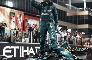 Sebastian Vettel al término&nbsp; del GP de Abu Dhabi 2022