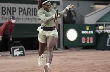 Serena Williams, con el pie derecho