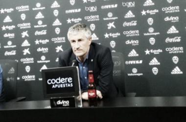 Quique Setién: &quot;El equipo está en un buen momento&quot;