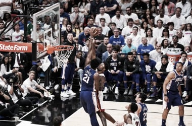 Tensión y peleas en los duelos de Sixers contra Heat