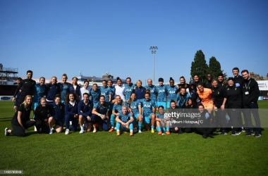 <span style="color: rgb(8, 8, 8); font-family: Lato, sans-serif; font-size: 14px; font-style: normal; text-align: start; background-color: rgb(255, 255, 255);">DAGENHAM, ENGLAND - MAY 27: Players of Tottenham Hotspur pose for a team photograph after the final whistle of the FA Women's Super League match between West Ham United and Tottenham Hotspur at Victoria Road Stadium on May 27, 2023 in Dagenham, England. (Photo by Tottenham Hotspur FC/Tottenham Hotspur FC via Getty Images)</span>