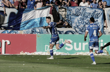 CANTO VALE CUATRO. Tadeo Allende convirtió su cuarto gol en este torneo. Foto: Prensa Godoy Cruz