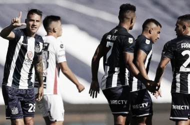 Carlos Auzqui marcó el gol para Talleres. Foto:&nbsp;tycsports