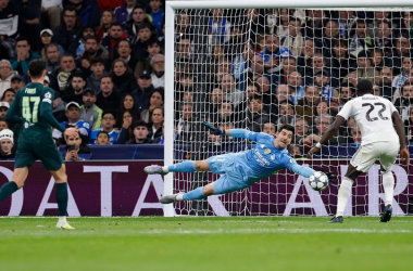 Thibaut Courtois en el partido de ayer contra el Manchester City | realmadrid.com