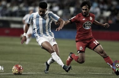 El Málaga no dejó arrancar al Deportivo