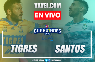 Resumen y Goles del partido Tigres 2-0 Santos en el Guard1anes 2020