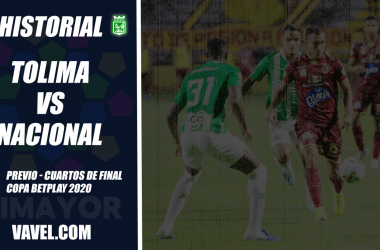 Historial entre Atlético Nacional y Deportes Tolima en Copa Colombia