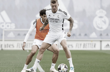 Toni Kroos se entrenó durante el parón de selecciones en Valdebebas con el resto de jugadores no convocados y el filial. Foto: Real Madrid.