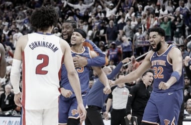 KAT da vida a los Knicks sentenciando a los Pistons