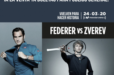 Ya están a la venta las boletas para el esperado partido Federer vs. Zverev