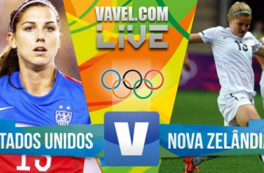 Resultado Estados Unidos x Nova Zelândia no Futebol Feminino do Rio 2016 (2-0)