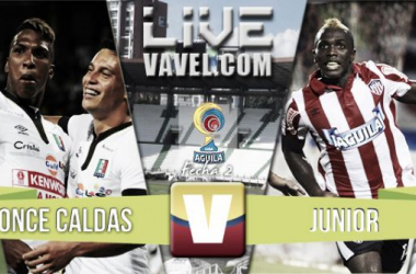Resultado Once Caldas - Junior en la Liga Águila II 2015  (1-1)