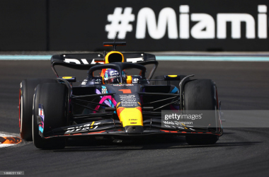 <p class="MsoNormal" style="margin: 0cm; font-size: 12pt; font-family: Calibri, sans-serif; color: rgb(0, 0, 0); font-style: normal; text-align: start;">MIAMI, FLORIDA - MAY 07: Max Verstappen of the Netherlands driving the (1) Oracle Red Bull Racing RB19 on track during the F1 Grand Prix of Miami at Miami International Autodrome on May 07, 2023 in Miami, Florida. (Photo by Mark Thompson/Getty Images)<o:p></o:p></p>