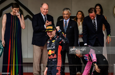Verstappen celebrates his Monaco Grand Prix win. Credit:&nbsp;(Photo by JEFF PACHOUD/AFP via Getty Images)<span style="color: rgb(0, 0, 0); font-size: medium; font-style: normal; text-align: start;"></span>