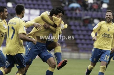 Las Palmas rompe la estadística y se impone al Valladolid en Zorrilla