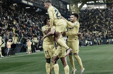 Los jugadores del Villarreal celebrando el gol ante el Real Madrid/Fuente: ElConfidencial