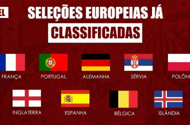 Conheça as seleções europeias já classificadas para a Copa do Mundo de 2018