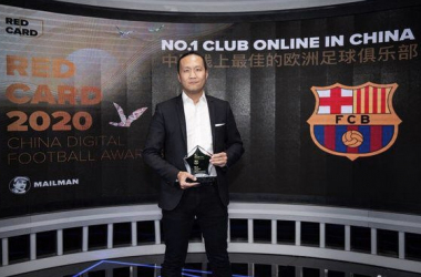 El Barça recibe el premio Red Card 2020 por ser el mejor club de fútbol "online" en China