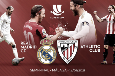El Athletic Club y el Real Madrid se medirán en las semifinales de la Supercopa de España