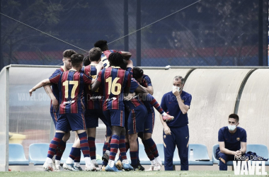 El FCB
Juvenil A reacciona a tiempo ante el Nàstic y mantiene vivas sus opciones