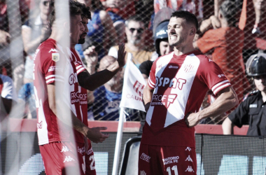 García festeja el segundo gol. (Foto: Unión)