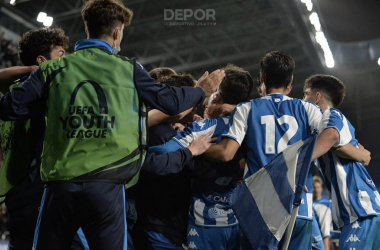 Celebración de uno de los goles en Riazor | RC Deportivo