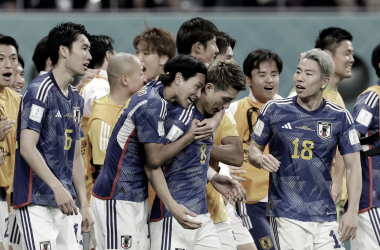 Japón celebra la victoria/ Fuente: @fifaworldcup_es