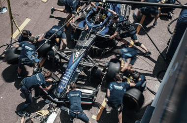 El equipo Williams realizando un pit-stop durante el GP de Mónaco. / Fuente: Williams Racing
