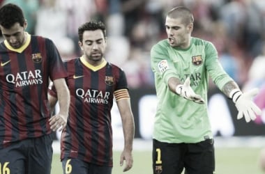 Xavi: &quot;Valdés me dijo que tenía que colocarme en la barrera, no pasa nada&quot;