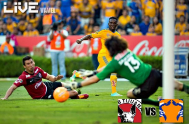Resultado Xolos de Tijuana - Tigres en Liga MX 2014 (1-1)