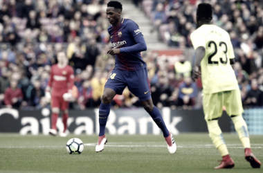 Yerry Mina debutó como titular en liga con el FC Barcelona