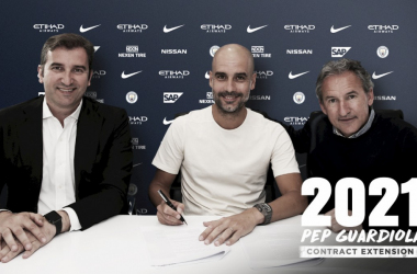 Pep Guardiola renueva con el City hasta 2021