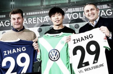 Xizhe Zhang officially unveiled as a Wolfsburg player