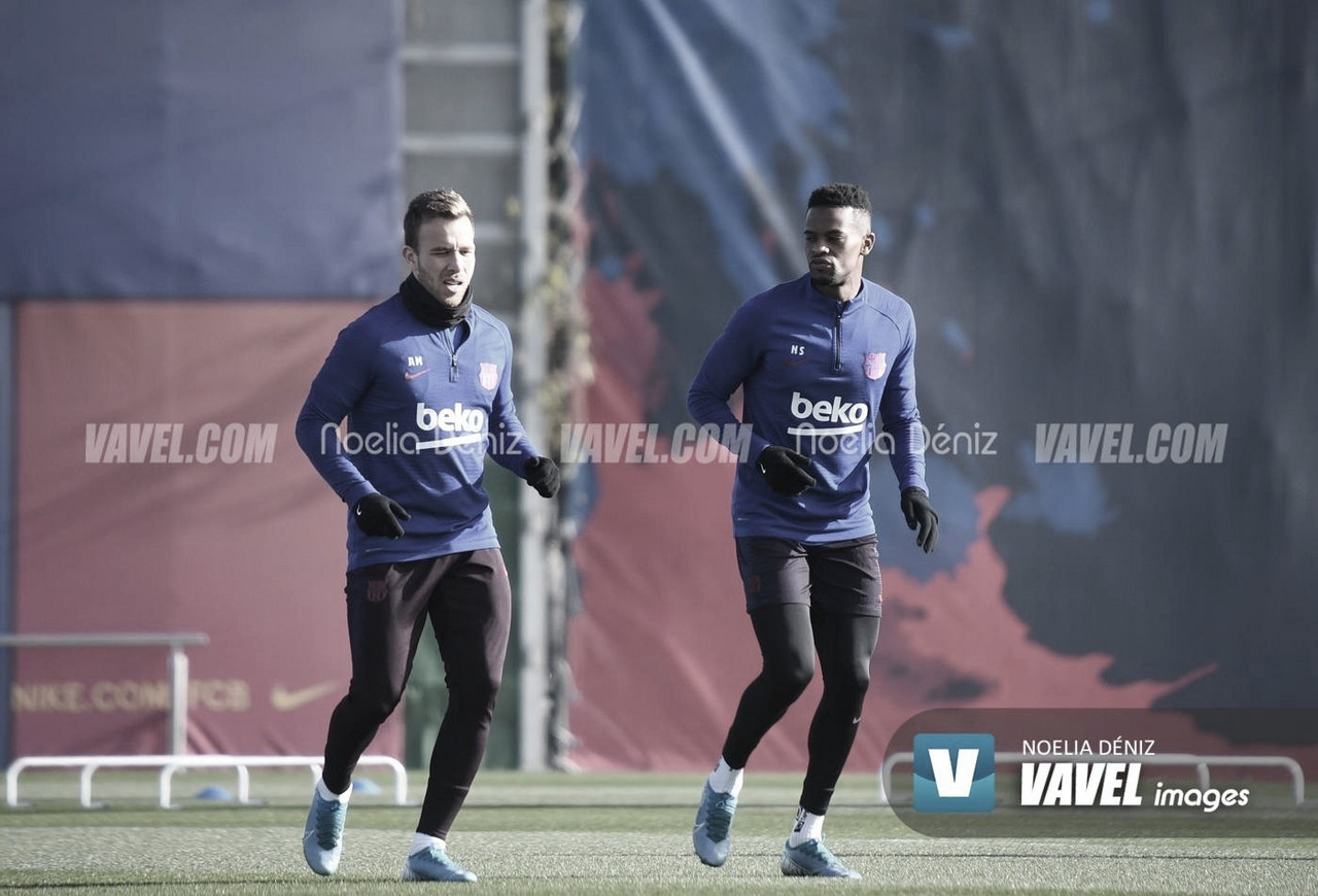 El Barça entrena antes de viajar a Villarreal El Barça entrena antes de viajar a Villarreal