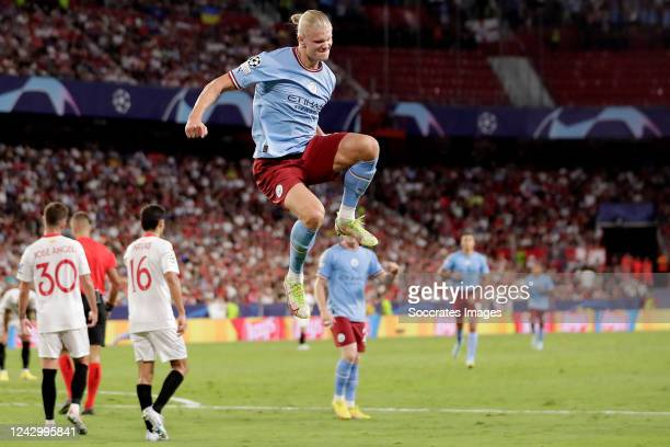 Sevilla 0-4 Manchester City: Erling Haaland hits double as Pep