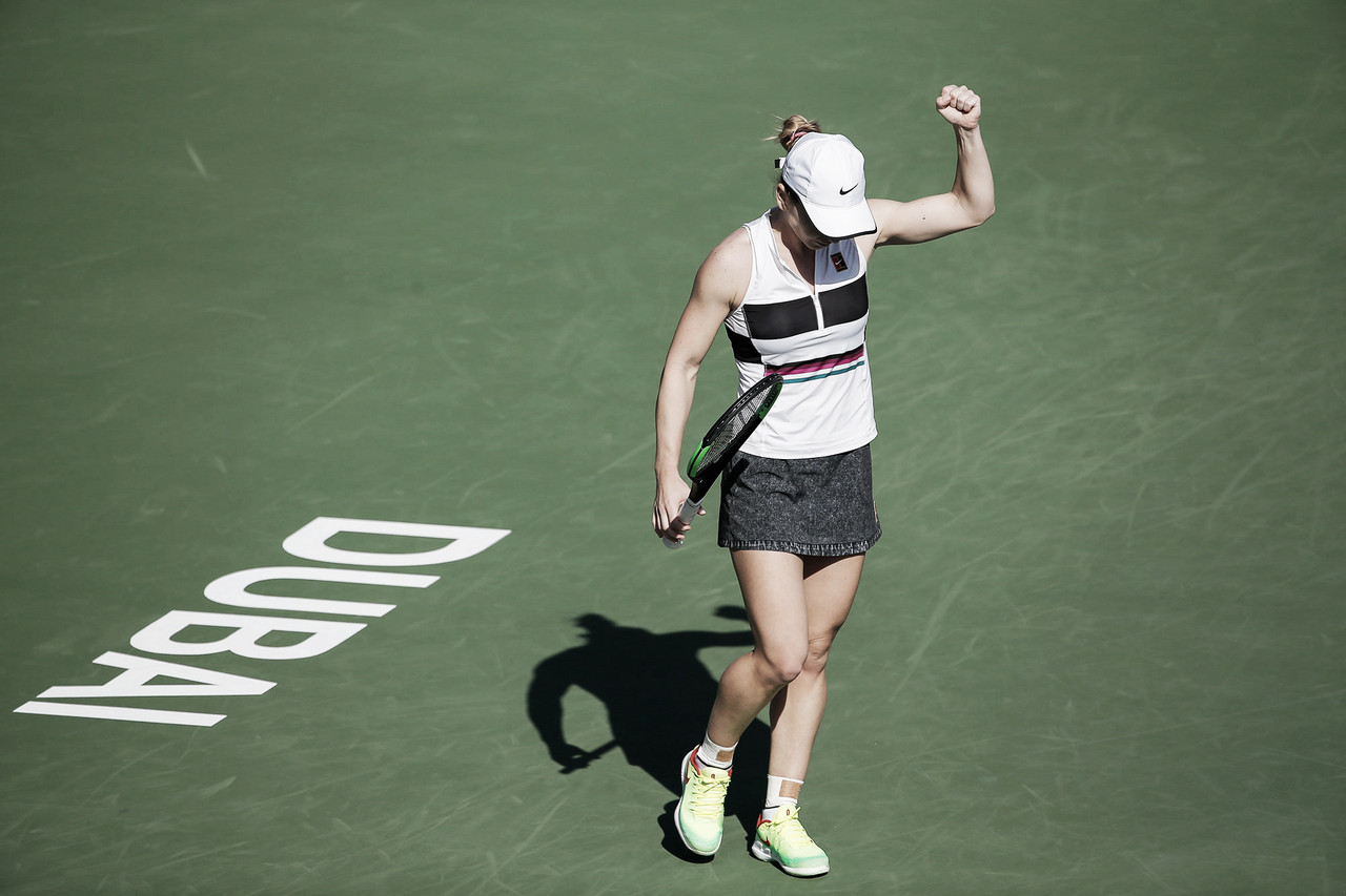 Halep confirma freguesia e elimina Tsurenko em Dubai Halep confirma freguesia e elimina Tsurenko em Dubai